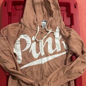 Victoria's Secret Pink Hoodie - Brown and White